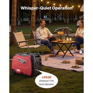 Generador de Gasolina Silencioso de 4200W Pico con Arranque Eléctrico, Listo para RV, Salida de 8.3A, Larga Duración, Energía Estable, Sensor de CO - Product Image 4