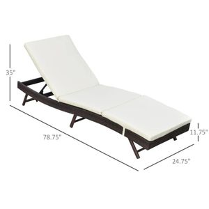 Cuscino per Chaise Longue in Legno Massello di Teak e Rattan, Arredo Esterno di Lusso per Piscina, Spiaggia e Villa - Product Image 3