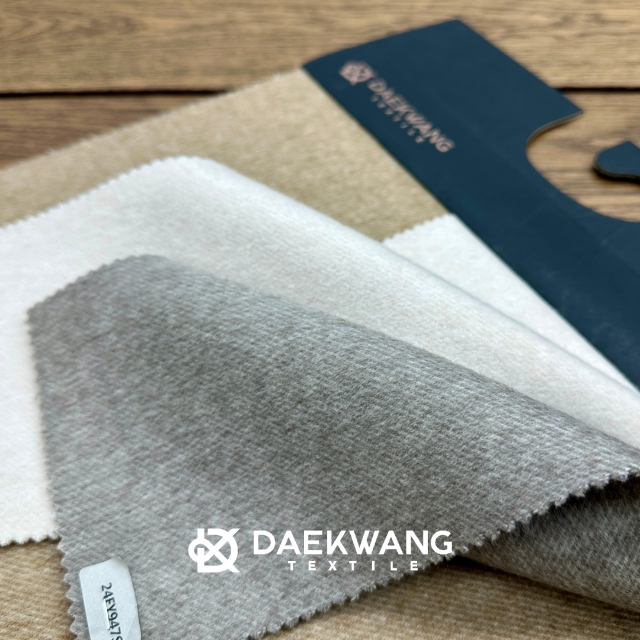 [BFM_DAEKWANG TEX] MERINO WOOL 90% CASHMERE 10% TWILL DOUBLE FACE FABRIC