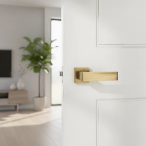 Brass Door <b>Handle</b> Set with Mortise <b>Lock</b> | Designer Lever <b>Handles</b> in Antique, Black, Graphite & Gold Finish for Interior Doors - Product Image 4