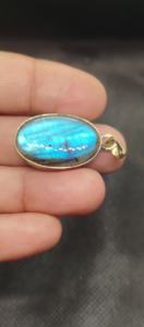 Pendentif en labradorite bleue, en laiton, fait main, collier tendance avec pierre précieuse, cadeau - Product Image 5