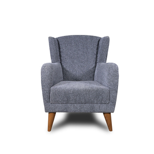 Luxury Modular <b>Bergere</b> Armchair Tufted Upholstered Removable Cover Contemporary Design Wood Legs Accent Home Office Bedroom - Product Image 4