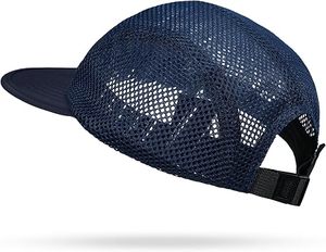 Casquette Trucker Unisexe Bleue en Maille Couleur Unie Respirante Fermeture Arrière Ajustable Chapeau Décontracté d'Été pour Extérieur 56-58CM - Product Image 2
