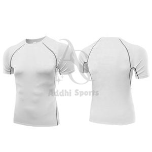 Camiseta de compresión para hombre de manga corta, 100% poliéster, transpirable, para MMA y BJJ, diseño personalizado, OEM, venta al por mayor - Product Image 3