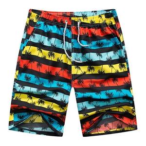 Custom <b>Men</b> Printed Shorts Quick Dry Drawstring Casual Swim <b>Trunks</b> Short Length Mid Waist With Pockets - Product Image 5