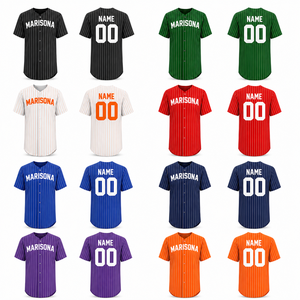 Custom Vintage <b>Baseball</b> Jersey Retro Full Button Men Youth Team Uniform Embroidered Tackle Twill Wholesale Manufacturer - Product Image 2