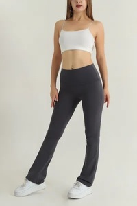 High Waisted Solid Yoga <b>Leggings</b> Full Length Seamless Elastic Waist <b>Women's</b> Spandex/Polyester Breathable Eco-Friendly <b>Waterproof</b> - Product Image 2