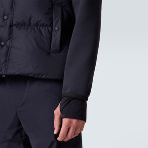 Veste cardigan matelassée d'hiver à capuche pour homme, fermeture éclair, manches longues, mode outdoor, quatre poches, logo frontal - Product Image 6