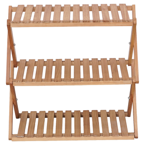 Modern Foldable Wooden 3-Tier <b>Shoe</b> Shelf - Compact Freestanding <b>Storage</b> <b>Rack</b> for Home - Product Image 2