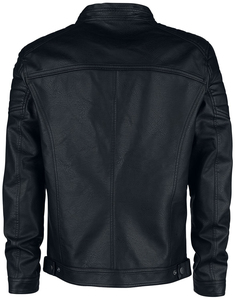 Men Genuine <b>Lambskin</b> <b>Leather</b> Trucker <b>Jacket</b> Black Fur Collar Winter Motorcycle <b>Jacket</b> - Product Image 4
