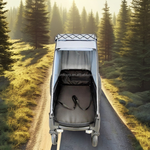 Remolque para Bicicleta para Mascotas Grandes, con Marco de Aleación de Aluminio, Suspensión Independiente, Tela Resistente al Agua 600D, para Aventuras al Aire Libre - Product Image 2