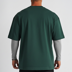 เสื้อยืดคอกลมแขนสองชั้น ผ้าฝ้าย 100% 280gsm สั่งทำพิเศษ มีกระเป๋าหน้า คุณภาพสูง ทรงโอเวอร์ไซส์ เหมาะสำหรับใส่หน้าร้อน - Product Image 3