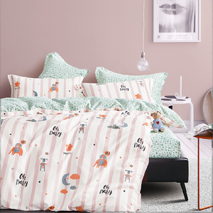 Juego de cama estampado económico de 2 piezas ligero de 110gsm atractivo con cubierta extraíble - Product Image 1