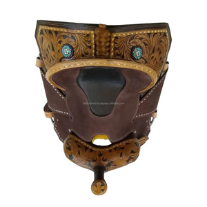 Selle en cuir véritable Siège pour cheval Selle de cheval confortable Selle de randonnée Western Pleasure pour une conduite confortable - Product Image 6