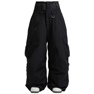 Pantalon de survêtement cargo gris clair pour homme, taille élastique, plusieurs poches, style décontracté, en polyester mi-lourd, idéal pour l'automne - Product Image 5