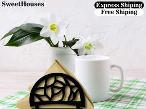 Leaf Design Brass <b>Napkin</b> Holder Square Shape Elegant Gold and <b>Silver</b> Finished Premium Quality Perfect for Tableware and Kitchen - Product Image 5