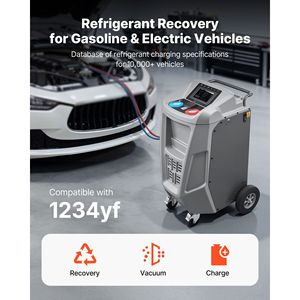 Machine de récupération de réfrigérant entièrement automatique pour réparation automobile, écran tactile 7 pouces, précision supérieure à 98,5 % pour la récupération de climatisation (1234yf) - Product Image 2
