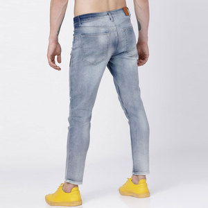 Jeans de Mezclilla de Poliéster para Hombre con Logotipo Personalizado, Transpirables, de Secado Rápido, Antiarrugas, con Cierre de Botones, Cintura Media, Forro Polar, Estilo Casual - Product Image 4