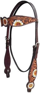 Headstall et cuirasse sculptées à la main en cuir de haute qualité au meilleur prix dans les accessoires équestres - Product Image 3