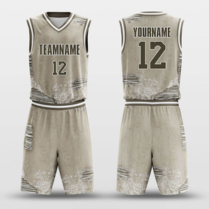 Uniformes de Baloncesto Sublimados Personalizados, Malla sin Mangas, Cuello en V, 100% Poliéster Ecológico, Absorbe la Humedad, Unisex, Nombre del Equipo para Adultos - Product Image 1