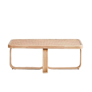 Modelo rectangular, mesa de centro de ratán hecha a mano, mesa redonda de ratán para té, decoración de sala de estar, muebles de Resort - Product Image 1