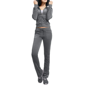 Premium Women's Velvet Fabric Spandex/Polyester Streetwear Jogger <b>Set</b> for Fitness Gym Training <b>Waterproof</b> & Breathable - Product Image 1