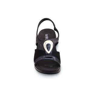 Black Formal Heeled <b>Sandal</b> PU0227 - Product Image 1