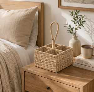 Boîte de rangement multi-compartiments en rotin - Product Image 2