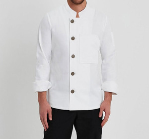 Uniforme Profesional de Chef, Chaqueta Blanca de Manga Larga, Uniformes de Trabajo para Hotel, Restaurante, Cocina, Camisa de Chef, Overol para Sushi - Product Image 4