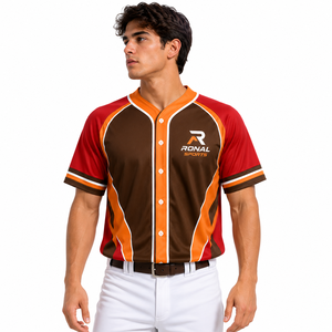 Maillot de baseball en promotion – 100 % polyester respirant, tenue sportive d'équipe, impression personnalisée, disponible dans toutes les couleurs - Product Image 3