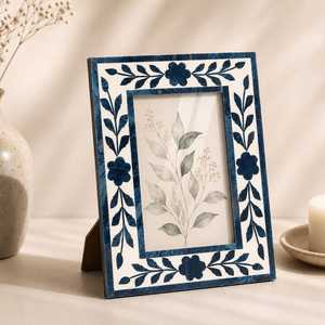 Marco de Fotos Artesanal Premium con Incrustaciones de Hueso y Resina – Exhibición de Mosaico Única Hecha a Mano para Decoración de Hogar de Lujo y Recuerdos Memorables - Product Image 4