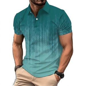 Camisa Casual de Verano para Hombre, Cuello en V, 100% Poliéster, Secado Rápido, Cuello Alto, Manga Corta, Estilo Cardigan, Tallas M-3XL - Product Image 6