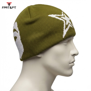 Professional Made 100% Cotton <b>Fleece</b> Fabric <b>Beanie</b> Cap 3D Embroidery Custom Logo Breathable Waterproof Light Weight Unisex - Product Image 6