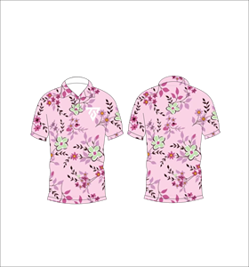 เสื้อโปโลผู้ชายพิมพ์ลายดอกไม้สีชมพูแขนสั้นลำลองแฟชั่นฤดูร้อนเสื้อยืดกอล์ฟ - Product Image 6