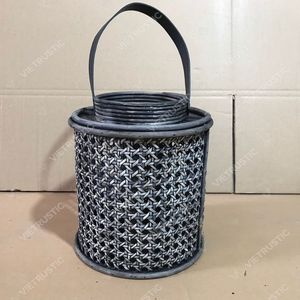 Linterna de Interior Hecha a Mano Vietrustic, Portavelas de Bambú y Ratán, Linternas Colgantes Trenzadas - Product Image 6