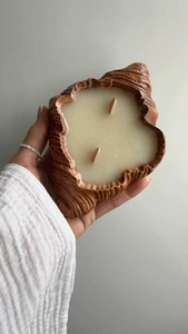 Floral Wooden Base Handmade <b>Candle</b> Bowl Christmas <b>Wedding</b> Event <b>Gifting</b> Smooth Polished Customized Color Dough Bowl Tableware - Product Image 4