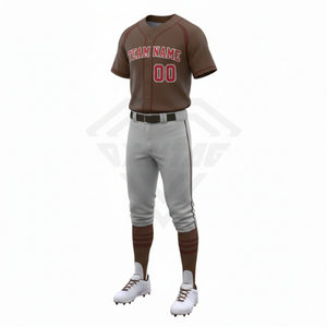 Customizable Breathable V Neck <b>Baseball</b> Jersey Pant Uniform High Quality Printed Sublimated Sportswear Cheap Price OEM - Product Image 2