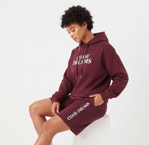 <b>Women</b>’s Loose FIt Sweat <b>Short</b> Set Cotton Fleece Printed Oversize Jogger Set Casual Sportswear <b>Gym</b> Workout Two Piece Sweat <b>Short</b> - Product Image 3