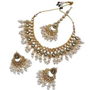 Parure de bijoux 2026 : Collier et boucles d'oreilles tendance pour mariée, taille adulte, pour mariage et soirée, classique pour femme - Product Image 1