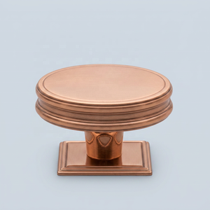Classic Brass Round Cabinet Knob with Square Backplate <b>Antique</b> Matte Finished Durable Furniture Handle for Kitchen Drawer Door - Product Image 5