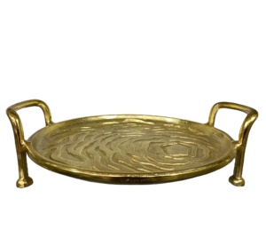 Bandeja de aluminio de diseño elegante para servir en el hogar y la cocina, bandeja para servir café, comida, desayuno, cena, bandeja para decoración de boda - Product Image 1