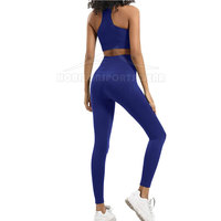 Ensemble de yoga 2 pièces uni pour femme – Tenue de sport en Spandex/Nylon à séchage rapide et respirante – Meilleure vente