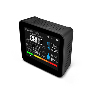 Détecteur intelligent de qualité de l'air 9-en-1 CO2 HCHO TVOC PM2.5 PM1.0 PM10 Température et humidité Application sans fil Stockage de données sur 60 jours - Product Image 1