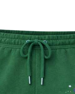Pantalones Cortos de Forro Polar para Mujer, Color Verde Bosque, con Estampado de Mariposas y Corazones, Cintura Elástica, Casuales, de Verano, Fabricante Personalizado, Suministro OEM - Product Image 3