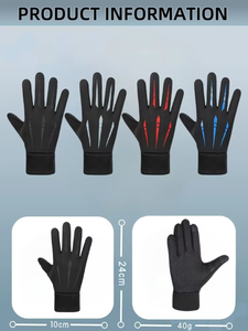 Guantes de Ciclismo Personalizados de PU para Dedos Completos, Antideslizantes, para Carreras al Aire Libre, Unisex, de Estiramiento, para Todas las Estaciones - Product Image 6