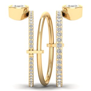 Anillo de Compromiso REYES con Certificación GRA, Plata 925, Moissanita VVS, Anillo de Boda de Lujo, Regalo de Aniversario, Joyería Fina para Mujer - Product Image 3