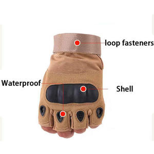 Gants de cyclisme en cuir de haute qualité pour l'été, demi-doigts, amortisseurs de chocs, pour vélo et sports de plein air, en cuir hautement élastique - Product Image 5