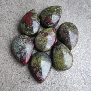 Cabochon ovale en Jaspe Dragon Naturel, qualité AAA, certifié par un tiers, dos plat, calibré toutes tailles, poli, en vrac, vente en gros - Product Image 5