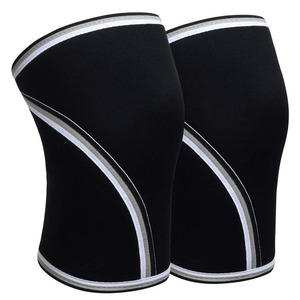 Unisex 7mm Neoprene <b>Knee</b> Sleeves Rigor Custom Powerlifting <b>Compression</b> Gear Bulk Purchase Gyms Featuring Black Color Logo - Product Image 1
