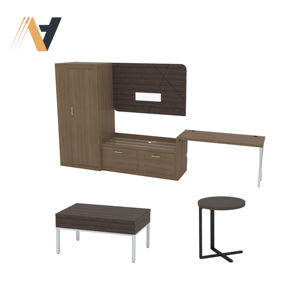 Meubles d'hôtel commerciaux contemporains Courtyard by Marriott - Suite standard pour invités - MDF/HPL/Placage - Usine au Vietnam - Product Image 5